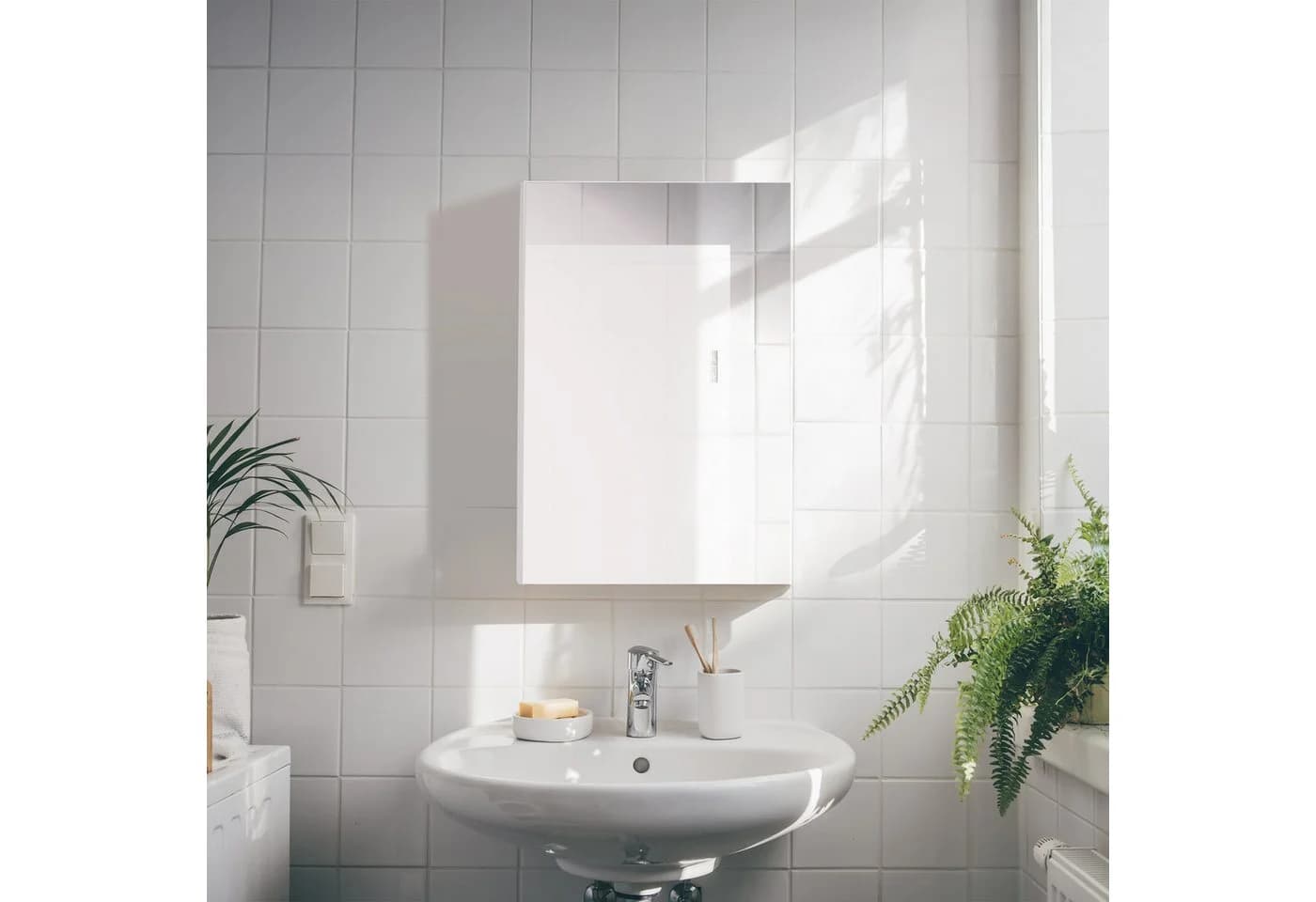 relaxdays Spiegelschrank für das Bad Weiß - Bild 3