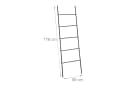 relaxdays Handtuchleiter Schwarz mit 5 Sprossen und Haken Bild 4