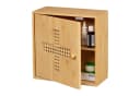relaxdays Medizinschrank Bambus 2 Fächer Magnetverschluss Natur Bild 2