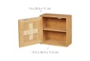 relaxdays Medizinschrank Bambus 2 Fächer Magnetverschluss Natur Bild 5