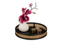 relaxdays Dekotablett Rattan Schwarz Bild 2