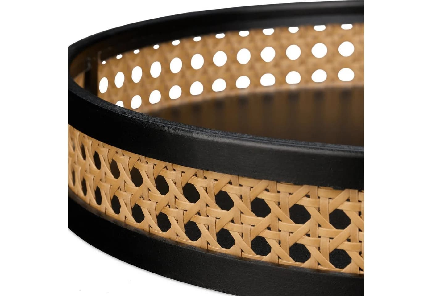 relaxdays Dekotablett Rattan Schwarz - Bild 5