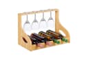 relaxdays Weinregal mit Glashalter Bambus Bild 2