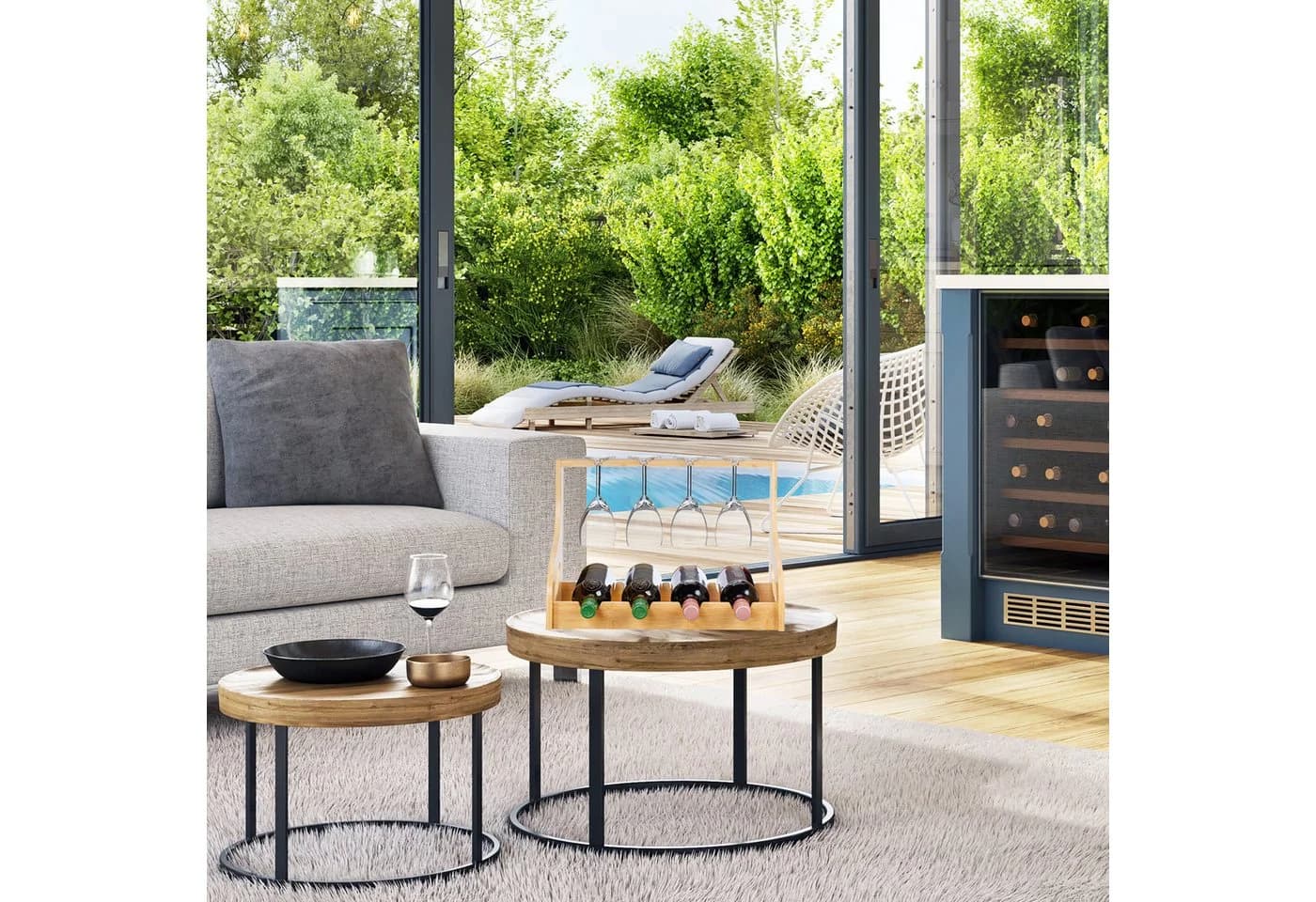 relaxdays Weinregal mit Glashalter Bambus - Bild 3