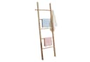 relaxdays Handtuchleiter Walnussholz 5 Sprosse Braun Bild 2
