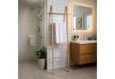 relaxdays Handtuchleiter Walnussholz 5 Sprosse Braun Bild 3