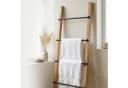 relaxdays Handtuchleiter 4 Sprossen Holz & Metall Braun/Schwarz Bild 5