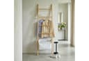 relaxdays Handtuchleiter mit Wäschekorb Beige/Braun Walnussholz Bild 5