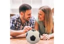 relaxdays Spardose Fußball Schwarz/Weiß Kunstharz Bild 1
