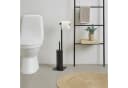 relaxdays WC-Garnitur Bambus und Stahl Schwarz Bild 1