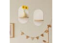 relaxdays Wandregal Boho 2er Set Weiß/Natur Bild 1
