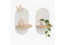 relaxdays Wandregal Boho 2er Set Weiß/Natur Bild 2