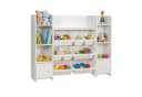 relaxdays Kinderregal mit 8 Boxen, 6 Fächern und 3 Ablagen, Weiß Bild 2