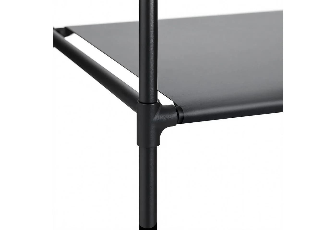 relaxdays Eckschrank Kleiderschrank Schwarz Metall Vlies - Bild 5
