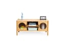 RELAXDAYS TV-Board mit 2 Türen Natur Bambus Acrylglas Bild 2
