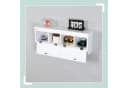 relaxdays Wandgarderobe 5 Haken mit Stauraum Weiß Bild 1
