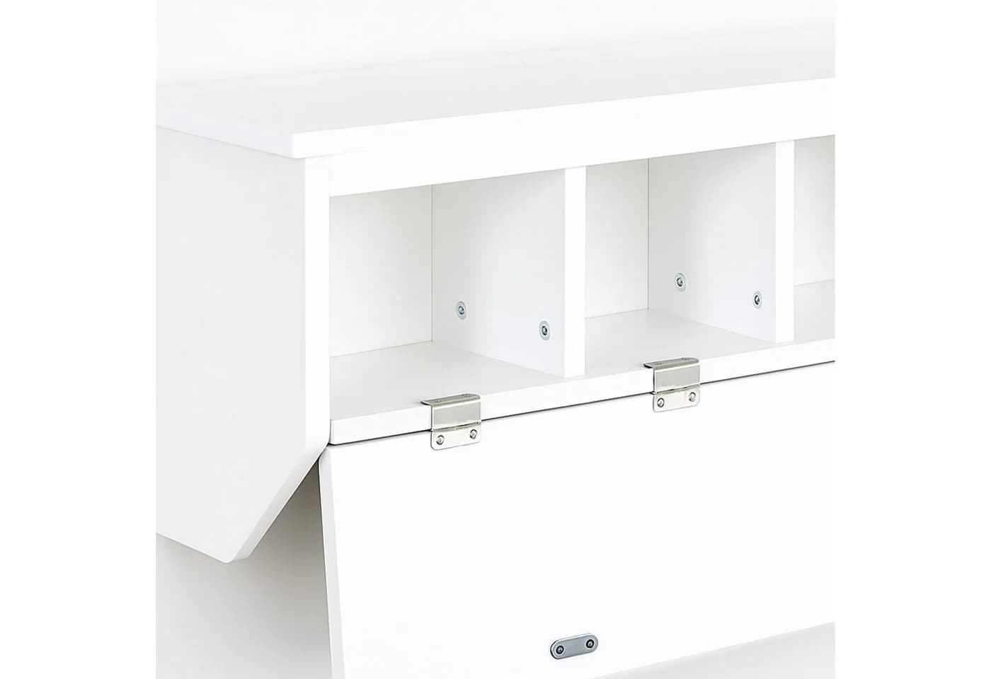 relaxdays Wandgarderobe 5 Haken mit Stauraum Weiß - Bild 5