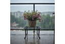 relaxdays Blumenhocker Retro Blumenständer 2er Set Schwarz Bild 3
