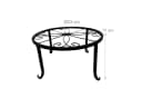 relaxdays Blumenhocker Retro Blumenständer 2er Set Schwarz Bild 4