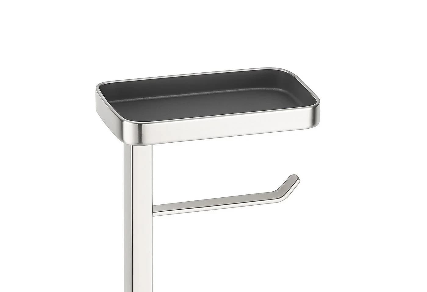relaxdays WC-Garnitur Metall mit Ablage Silber - Bild 5