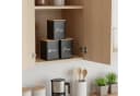 relaxdays Vorratsdose 3er Set Kaffee Tee Zucker Stahl Schwarz Bild 5