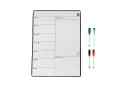 relaxdays Memoboard Speiseplan Wochenplaner magnetisch Schwarz Bild 2
