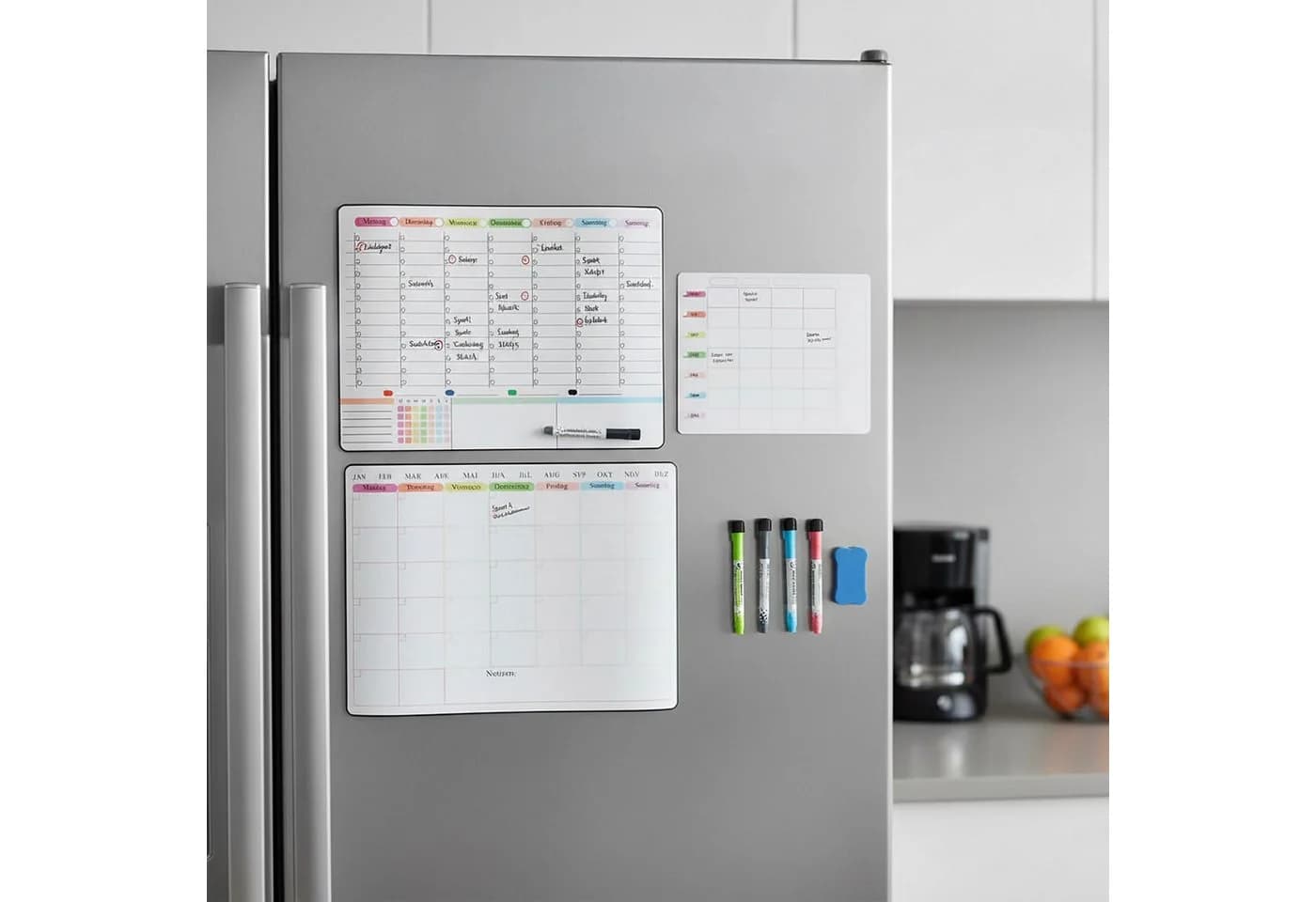 RELAXDAYS Magnettafel Whiteboard für Kühlschrank 3er Set Weiß - Bild 3