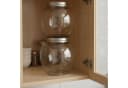 relaxdays Vorratsglas Bonbonglas 2er Set 2 Liter Glas Transparent/Silber Bild 5