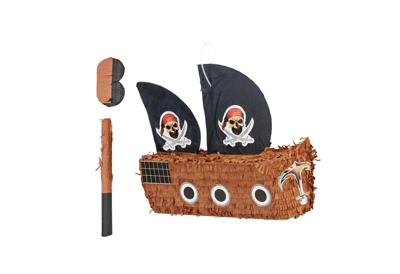 RELAXDAYS Pinata Set Piratenschiff Stab & Maske - Bild 2