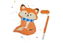 relaxdays Fuchs Pinata Set mit Stab und Maske Bild 2