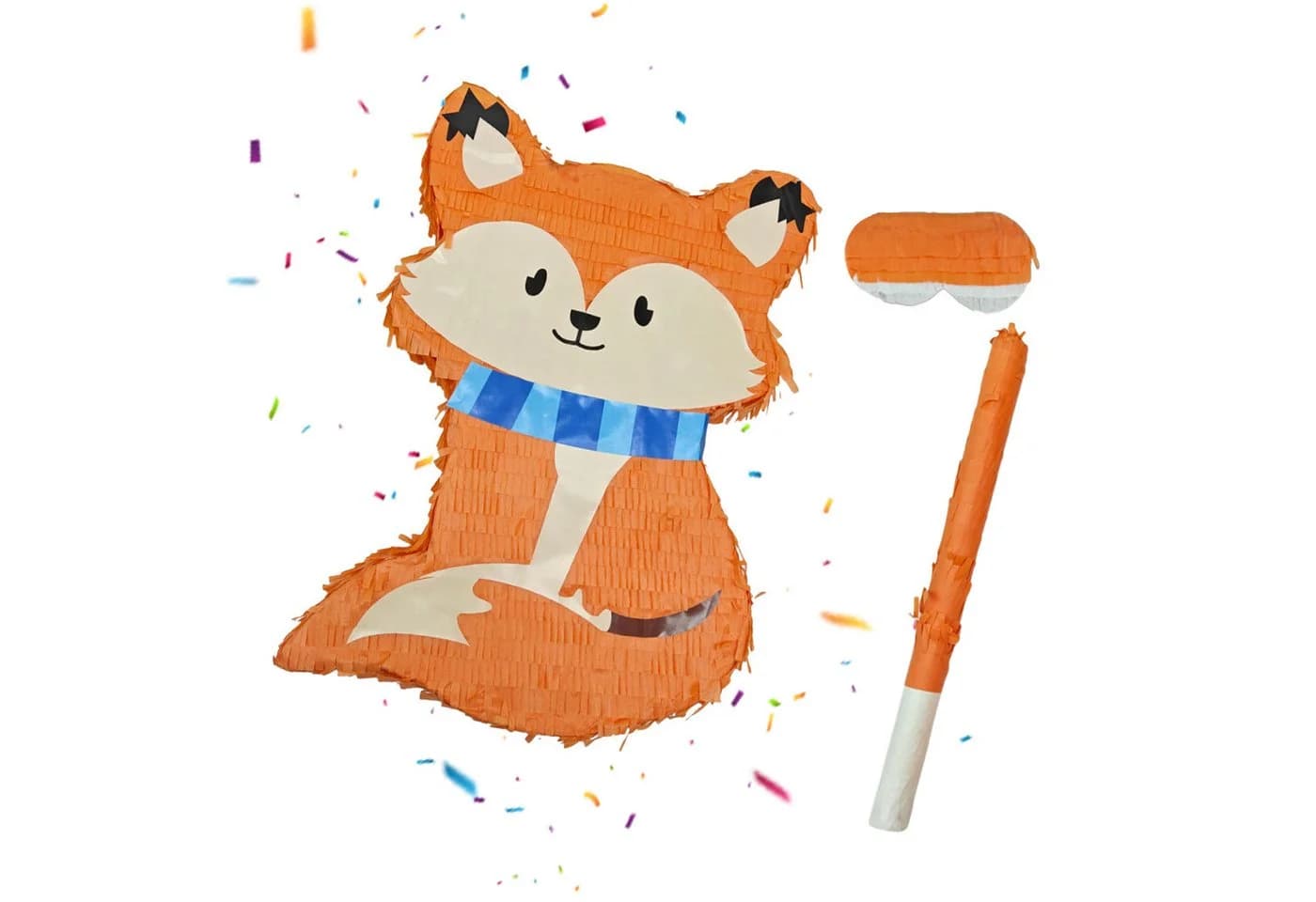 relaxdays Fuchs Pinata Set mit Stab und Maske - Bild 2