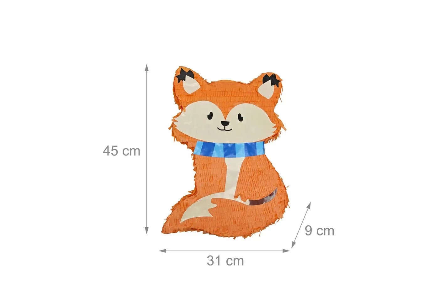 relaxdays Fuchs Pinata Set mit Stab und Maske - Bild 4