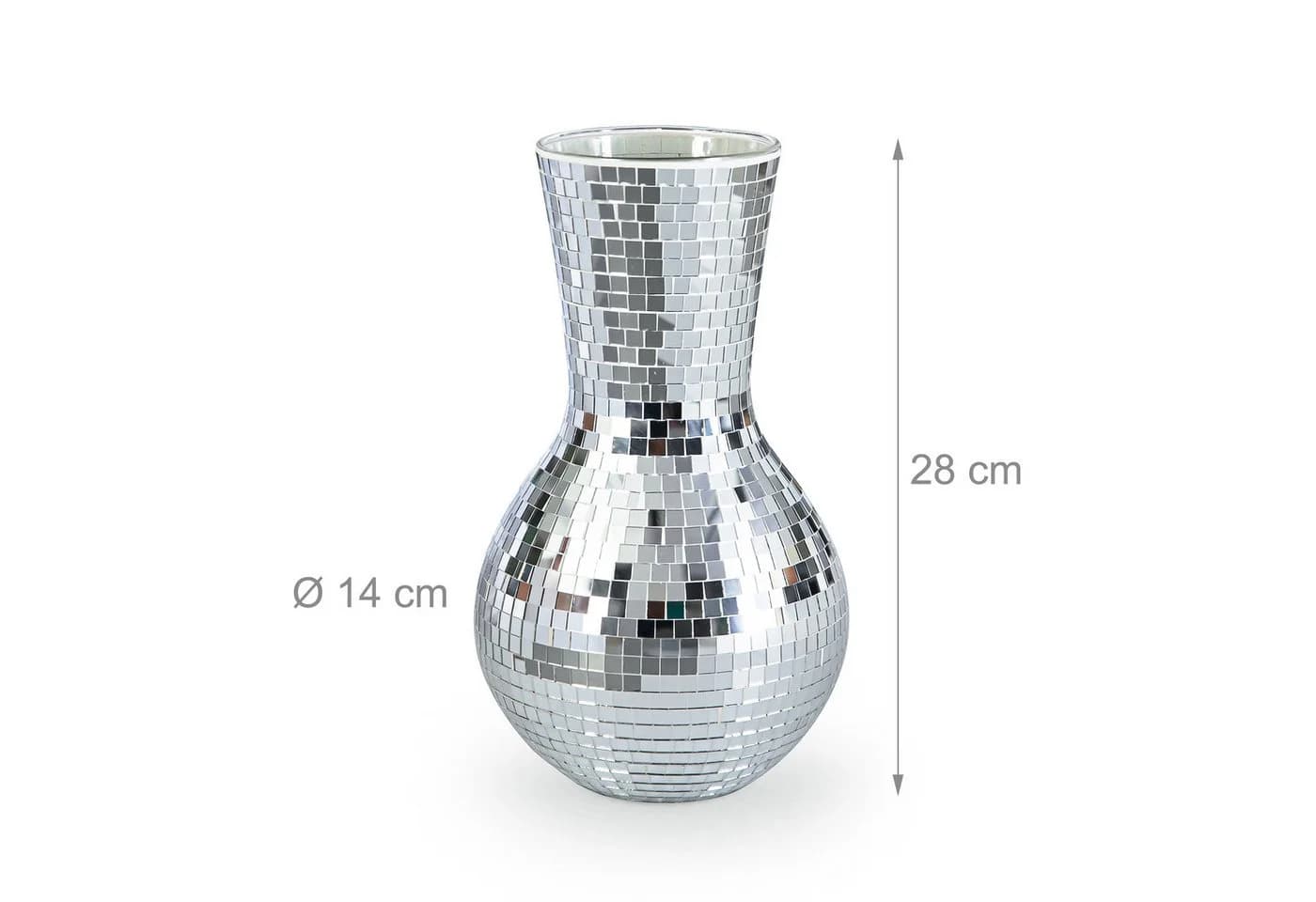 relaxdays Disco Vase Spiegelglas 28 cm - Bild 4