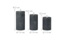 relaxdays LED-Kerzen 3er Set Betonoptik Grau Bild 4