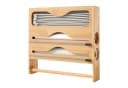 relaxdays Wandrollenhalter Küche 4-in-1 Bambus mit Schneider Bild 2