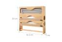 relaxdays Wandrollenhalter Küche 4-in-1 Bambus mit Schneider Bild 4