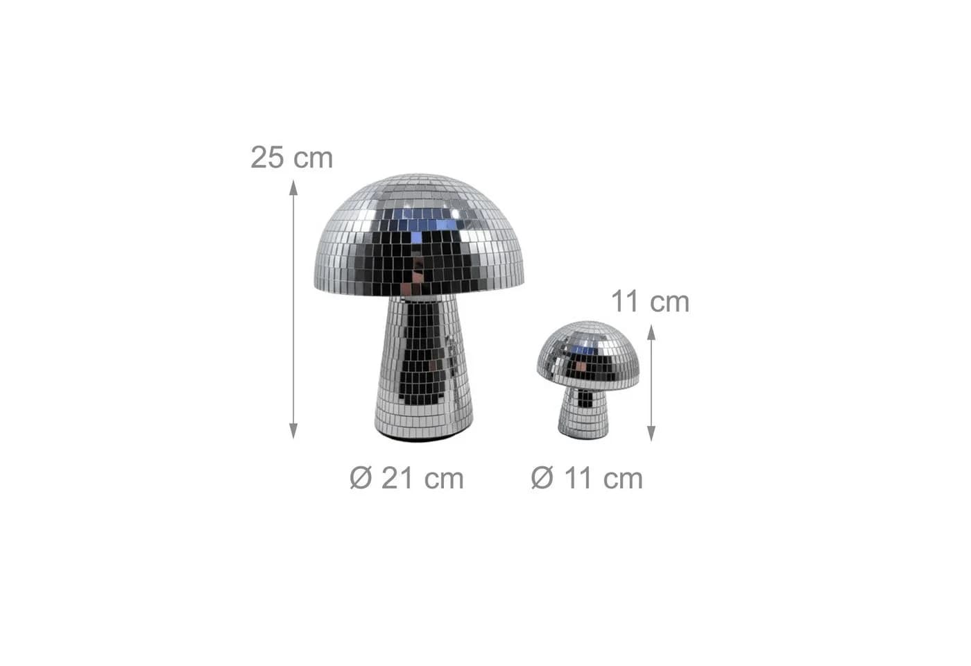 relaxdays Discolicht Disco Pilz 2er Set Silber Mosaikdesign - Bild 4