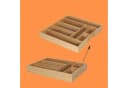 relaxdays Besteckkasten Ausziehbarer Bambus Bild 3
