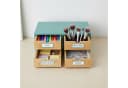 relaxdays Schreibtisch Organizer 4 Schubladen Bambus Bild 3