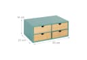 relaxdays Schreibtisch Organizer 4 Schubladen Bambus Bild 4