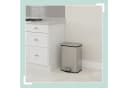 relaxdays Mülleimer 5 l mit Trittpedal und Soft-Close Silber Bild 1