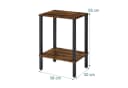 relaxdays Beistelltisch Industrial 2 Ebenen Braun Schwarz Bild 4