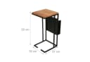 RELAXDAYS Beistelltisch C-Form mit Zeitungsablage Braun/Schwarz Bild 4