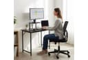 relaxdays Computertisch mit Monitoraufsatz - Schwarz - 80x40x75 cm Bild 3