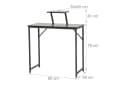 relaxdays Computertisch mit Monitoraufsatz - Schwarz - 80x40x75 cm Bild 4