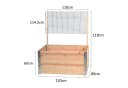 relaxdays Hochbeet mit Rankhilfe aus Holz Stapelbar Bild 4