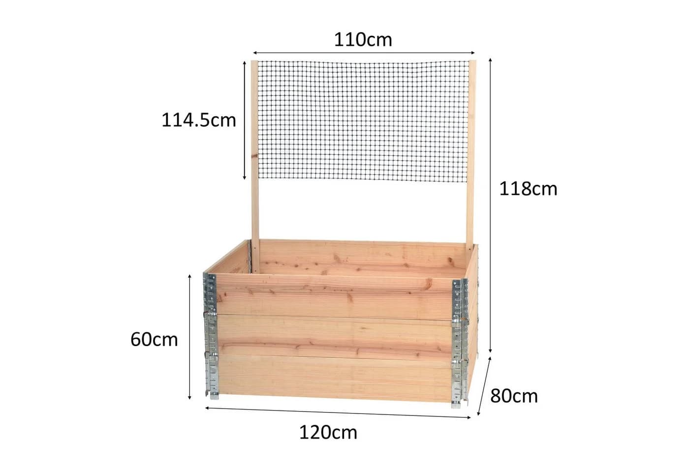 relaxdays Hochbeet mit Rankhilfe aus Holz Stapelbar - Bild 4