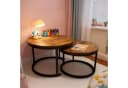 relaxdays Satztisch 2er Set Industrial Design Braun/Schwarz Bild 3