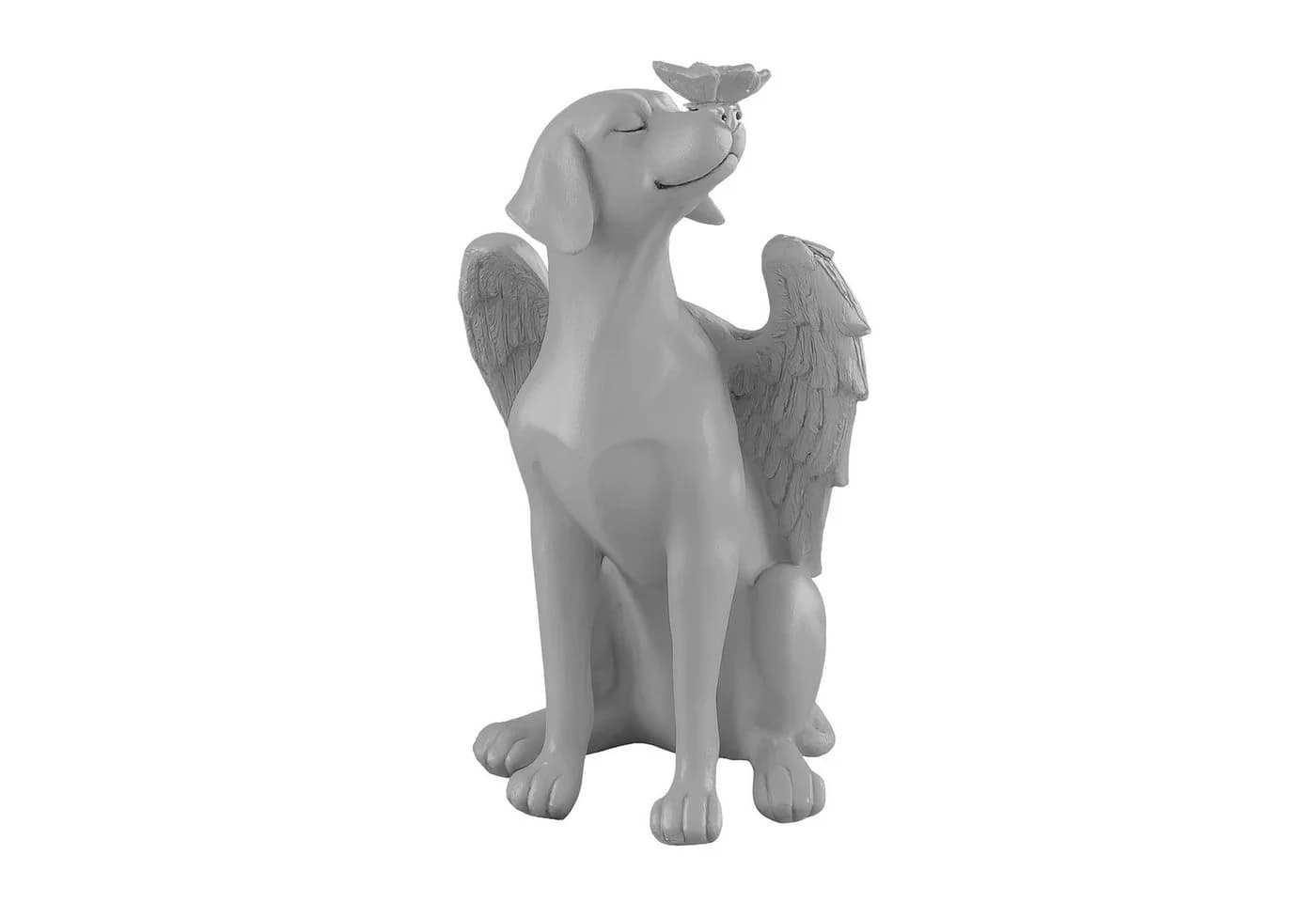 RELAXDAYS Gartenfigur Grabschmuck für Hunde Engel Grau Polyresin - Bild 2