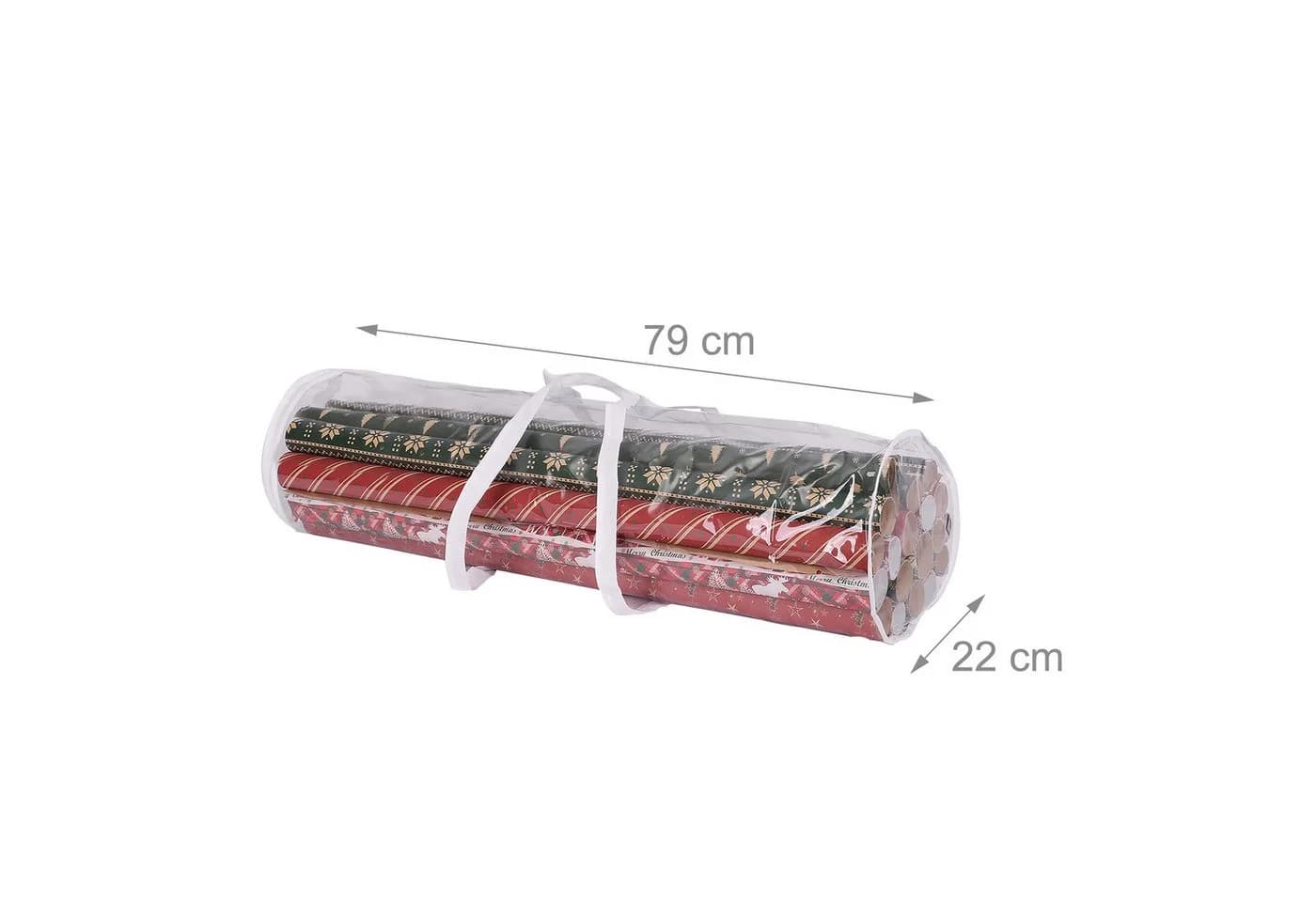 relaxdays Aufbewahrungsbox Geschenkpapier Aufbewahrung 2er Set Transparent - Bild 4